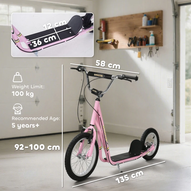 HOMCOM Adult Teen Push Scooter Kids Children Stunt Scooter Bike Bicycle Ride On Alloy Wheel
