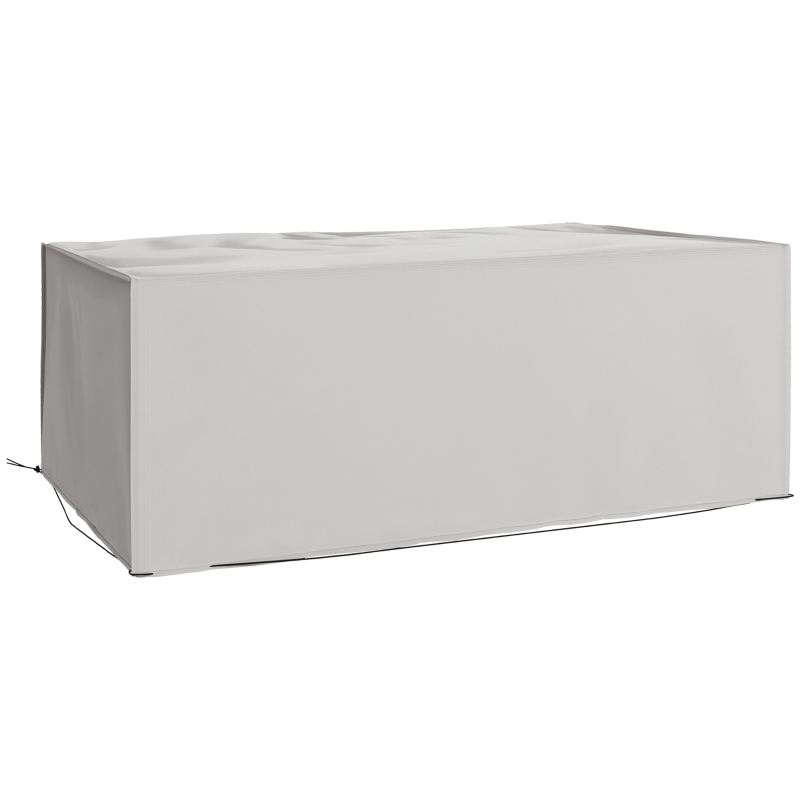 Outsunny Copertura protettiva per mobili da giardino Invernale Impermeabile Anti-UV Telo 600D Oxford 210 x 140 x 80 cm Grigio