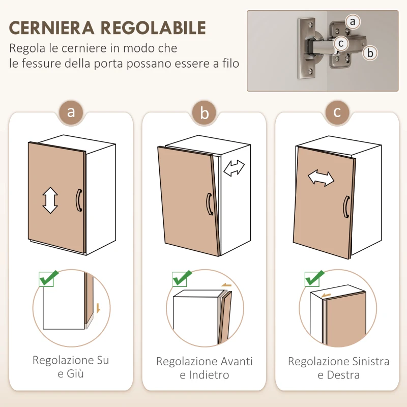 HOMCOM Mobiletto per Microonde in Legno con Mensola, Ripiano Aperto, Cassetto e Armadietto, 60x40x131 cm, Bianco