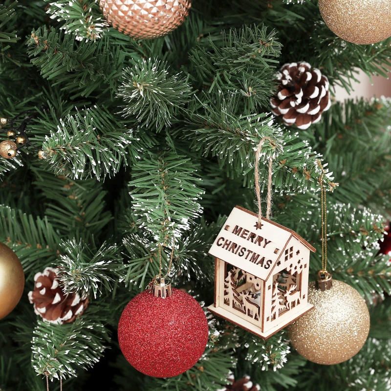 HOMCOM Árbol de Navidad Artificial 150 cm con 395 Ramas 30 Piñas y Soporte de Metal Árbol Navideño para Salón Interior Verde