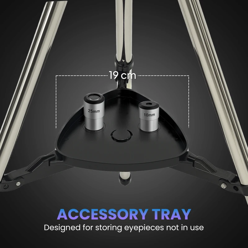 Outsunny Astronomy Telescope for Adults and Beginners with 80 mm Aperture, Carry Bag, White