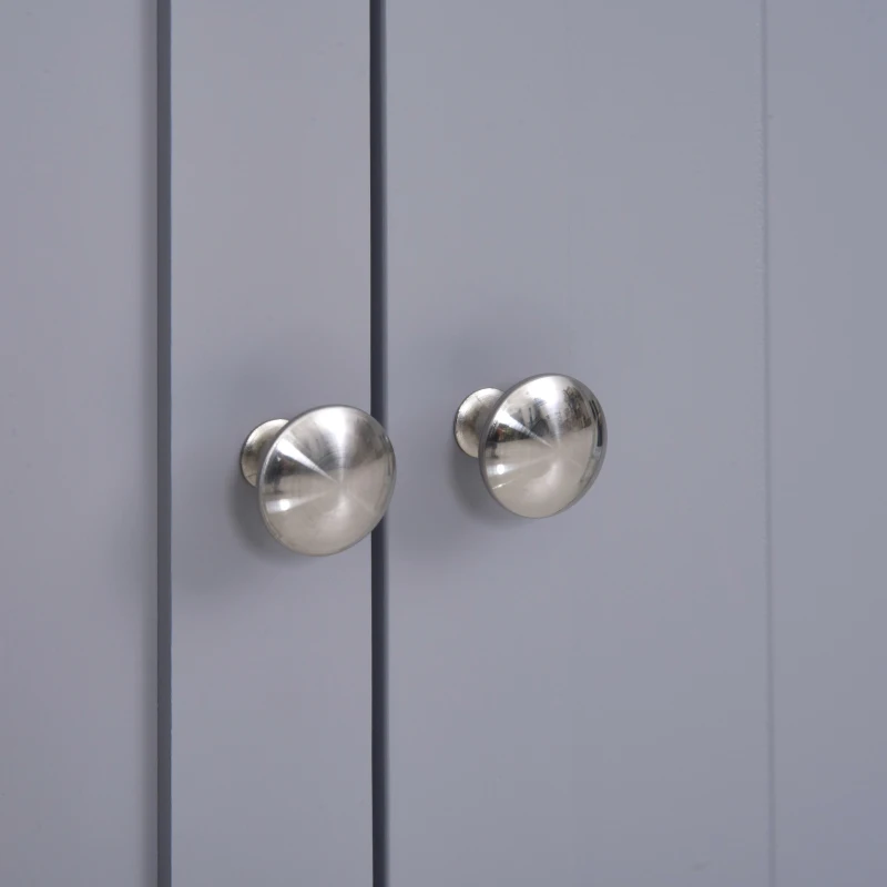 Kleankin Móvel de Banheiro Sobre Pés Armário de Banheiro 2 Portas 2 Gavetas 60x30x75 cm Cinza e Branco