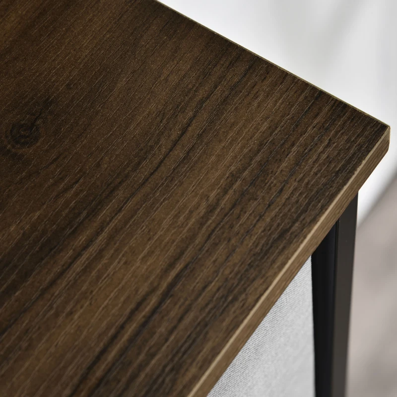 HOMCOM Cômoda Gaveteiro Móvel de Armazenamento 8 Gavetas Dobráveis em Tecido 100x30x78,5 cm Cinza