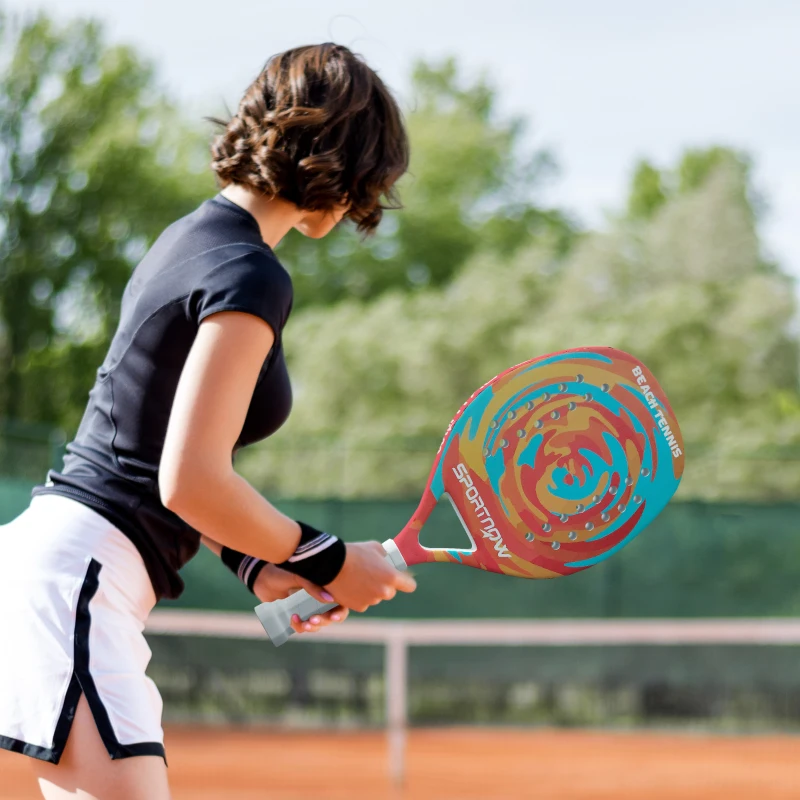 SPORTNOW Raquette de pickleball en fibre de carbone avec sac de raquette et poignée antidérapante, jaune