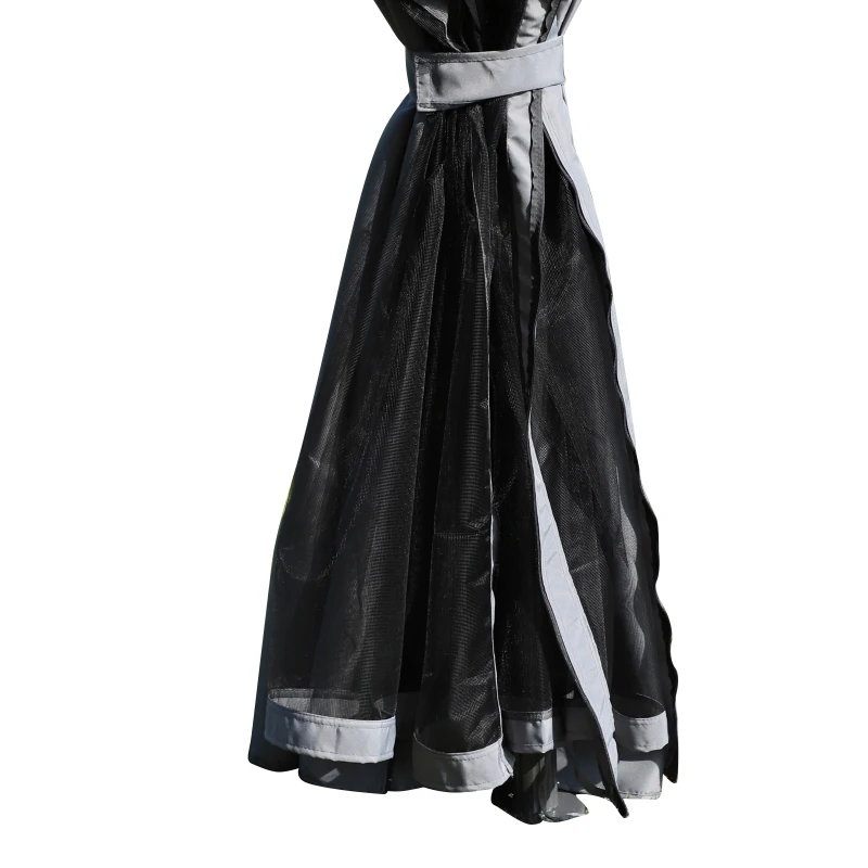 Outsunny Pérgola de Jardim 4x3m Pérgola de Alumínio com Teto de Ventilação 4 Cortinas Laterais Tela Mosquiteira  e 8 Orifícios de Drenagem para Exterior Pátio Festas Cinza