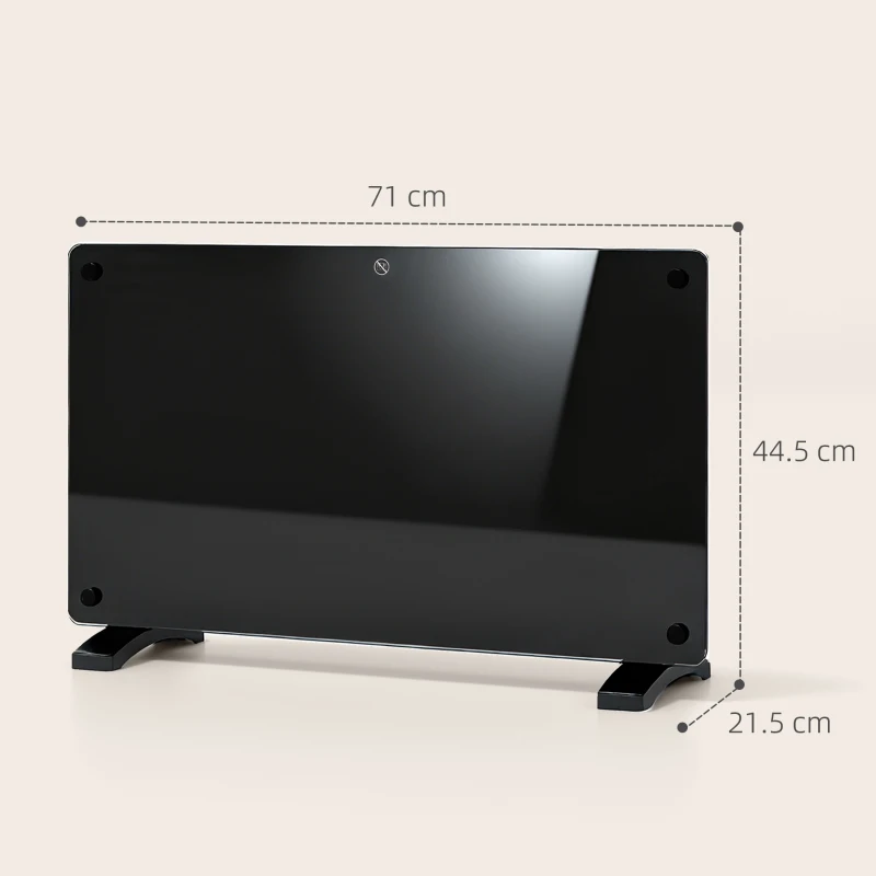 HOMCOM 1500W 5-35℃ Smart Control Heater - Black