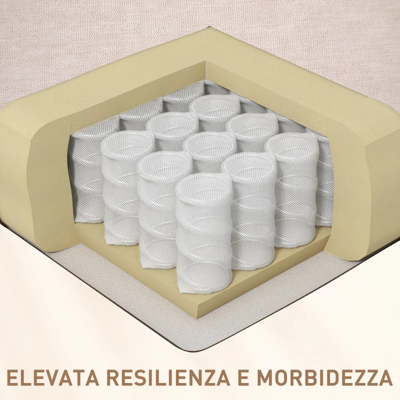 HOMCOM Poltrona Reclinabile con Poggiapiedi, Massaggio e Riscaldamento con 5 Programmi e 8 Punti Vibranti, Beige