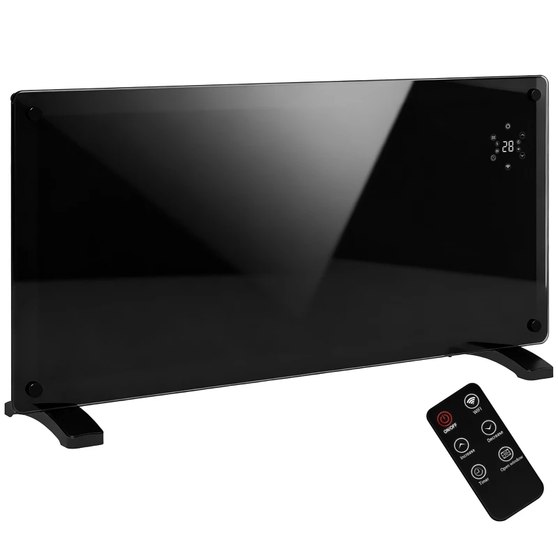 HOMCOM 2000W 5-35℃ Smart Control Heater - Black