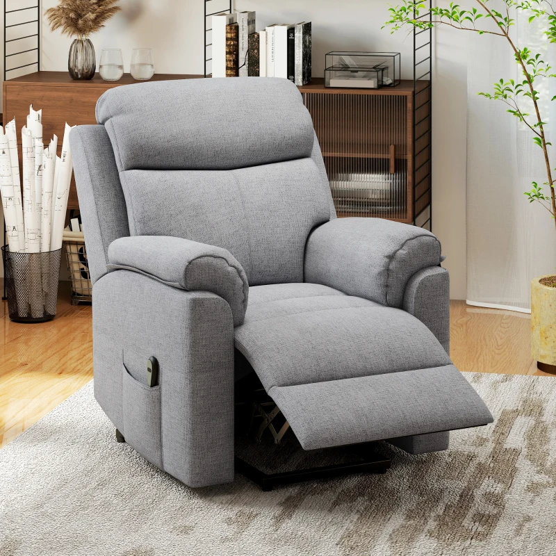 HOMCOM Fauteuil releveur inclinable Fauteuil de Relaxation électrique - avec Repose-Pied Ajustable et télécommande(m-10)