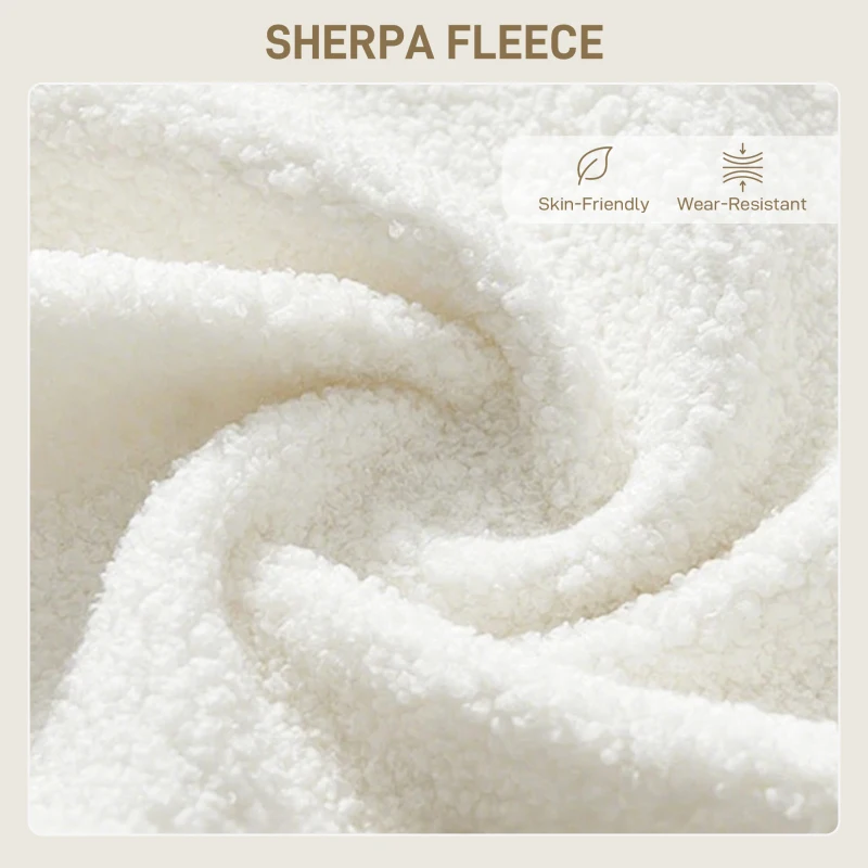 HOMCOM Fotoliu pentru Living în Stil Modern cu Spătar Ergonomic Crem