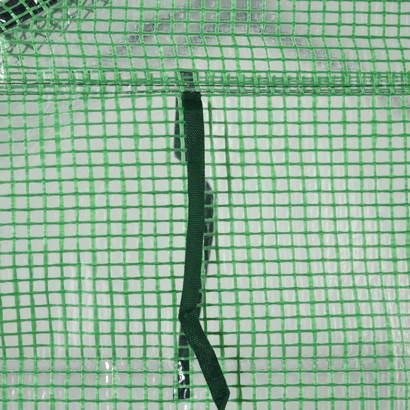 Outsunny Serre de Jardin avec Étagères 3 Niveaux, Petite Serre de Balcon en Bâche PE 140 g/㎡ Renforcée 143 x 138 x 190 cm, Vert