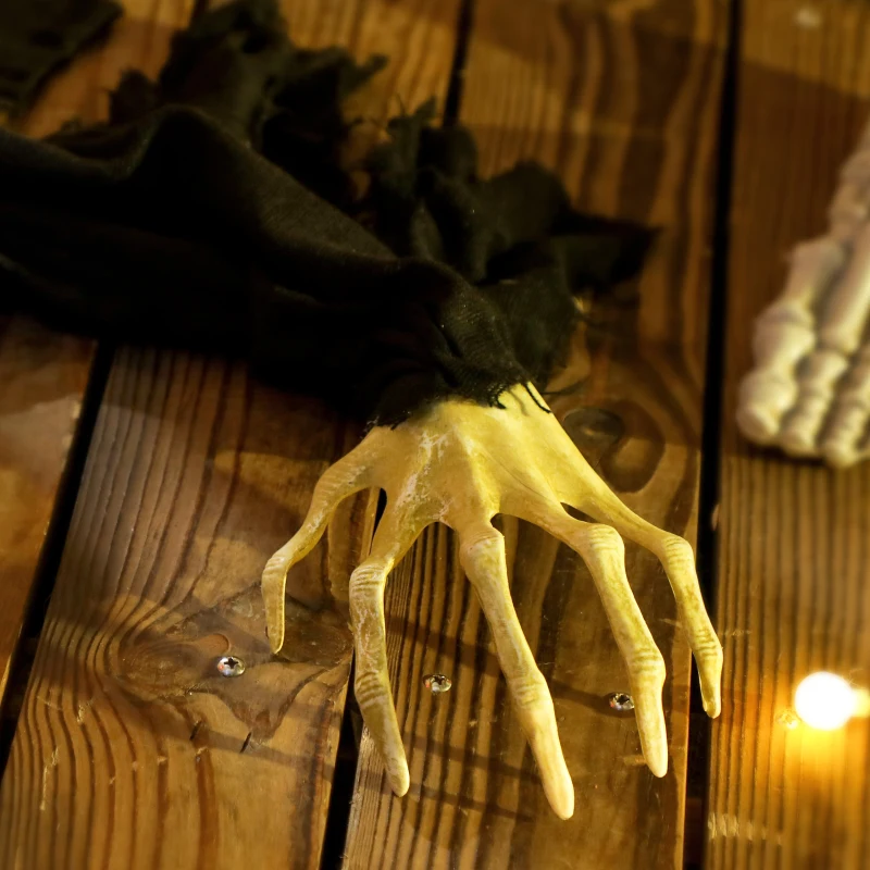 Outsunny 183cm Halloween Dekoration Halloween Zombie-Alte mit LED-Lichter, Soundfunktion, für Party(m-9)