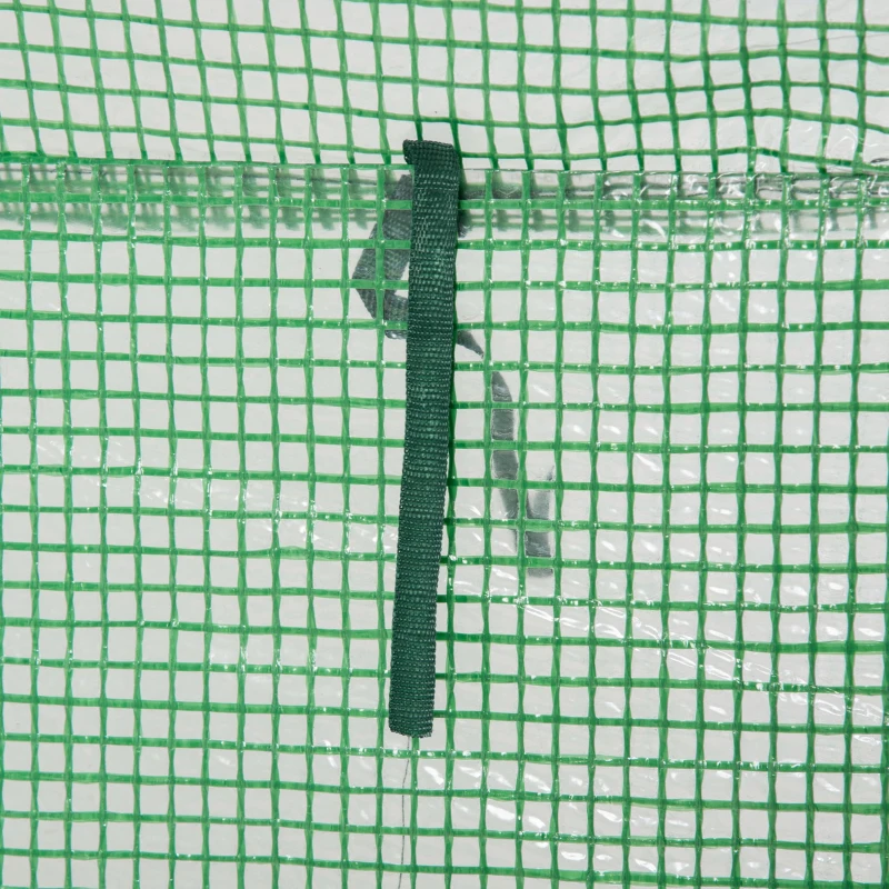 Outsunny Serre de jardin, serre de balcon, bâche renforcée PE, châssis en acier, porte zippée enroulable, 100 x 50 x 150 cm vert