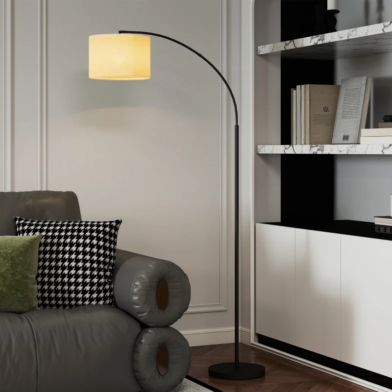 HOMCOM Lampadaire avec télécommande abat-jour réglable 11 température de couleurs et 11 niveaux de luminosité minuterie noir