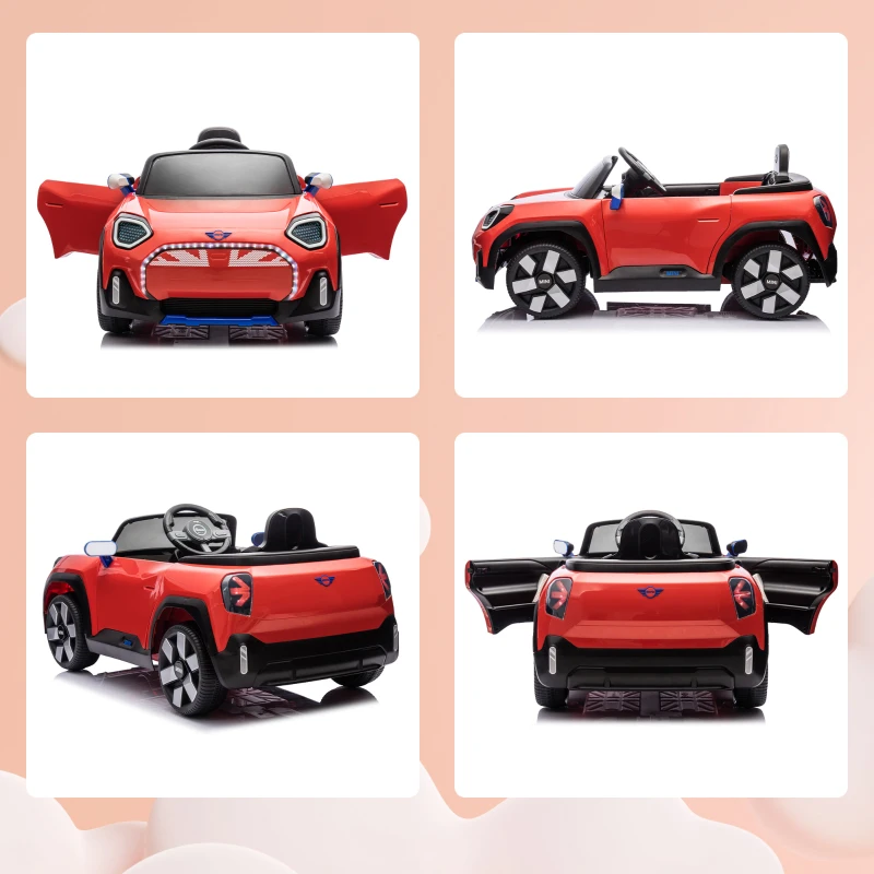 AIYAPLAY Coche Eléctrico para Niños de +3 Años MINI Concept Aceman con Bluetooth Mando a Distancia Motor Doble Rojo