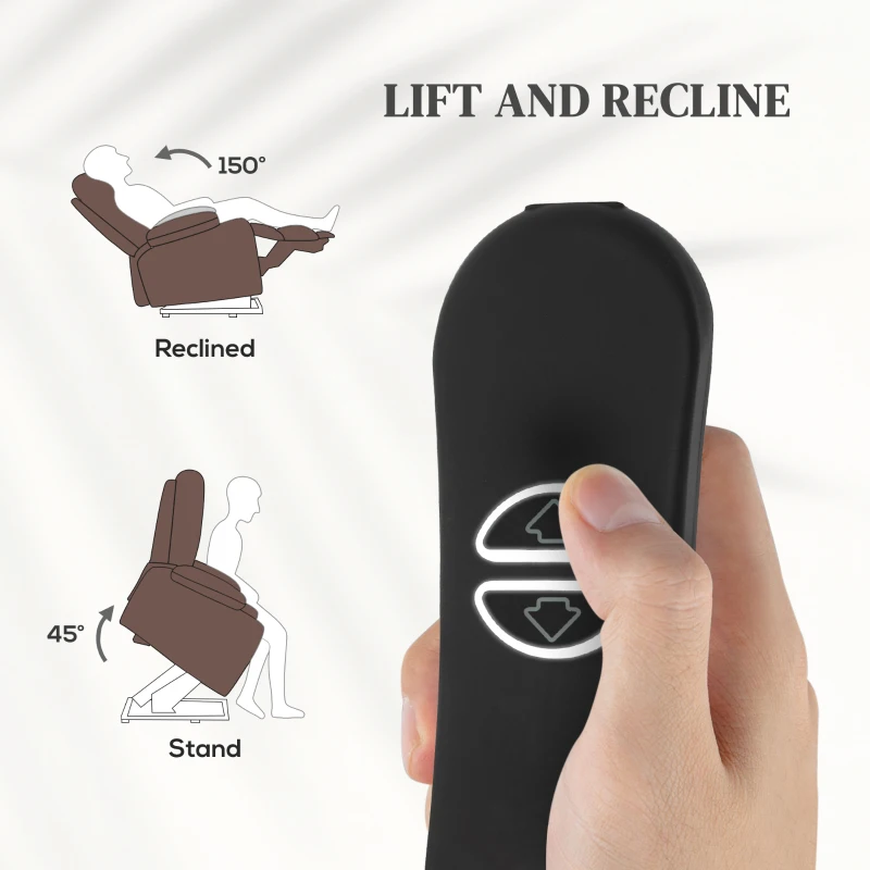 HOMCOM Power Lift Recliner Chair with Vibration Massage, Heat, USB - Brown