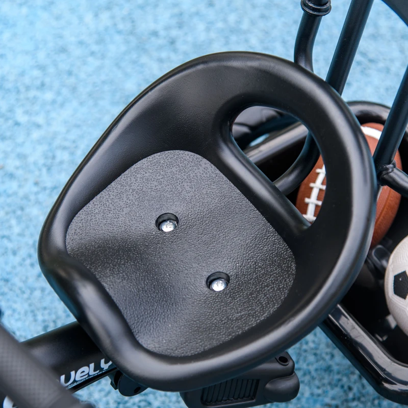 HOMCOM 6-in-1 Kinderdreirad mit Schiebestange, Dach, Gurt, Ablagekorb, für 1-5 Jahre, Dunkelblau