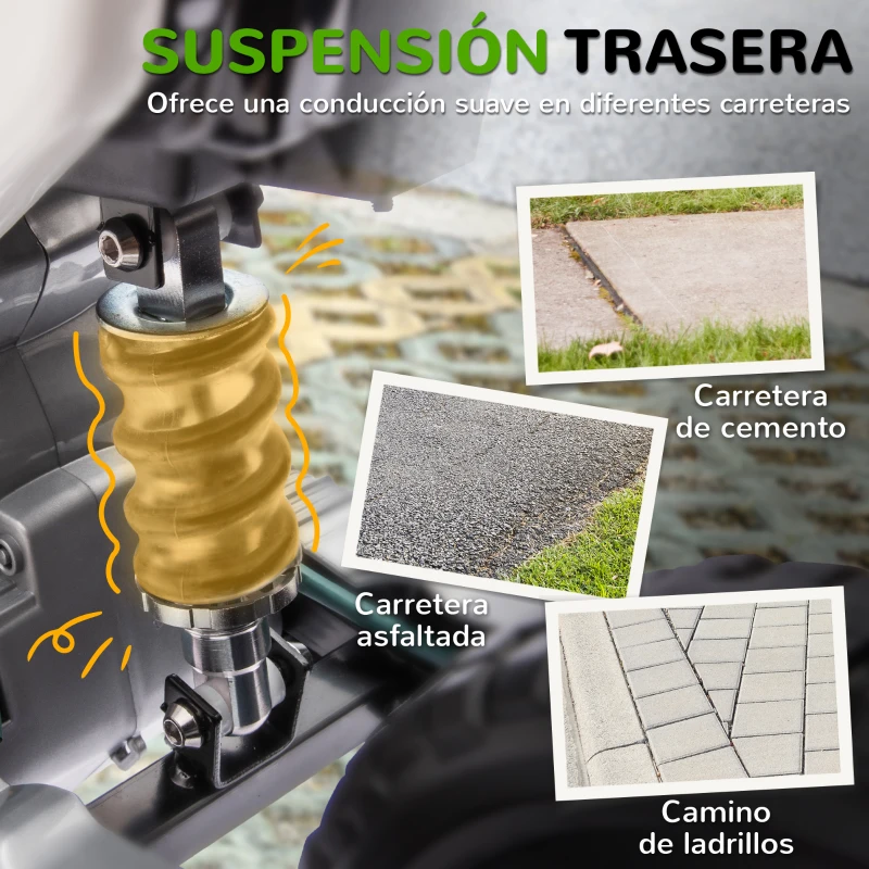 AIYAPLAY Moto Eléctrica para Niños de +3 Años con Batería 12V Música y Ruedas Auxiliares Carga 30 kg Verde