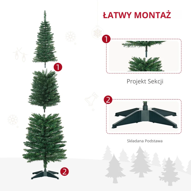 Choinka Drzewko świąteczne Sztuczna jodła Choinka z jagodami metalowy stojak PET