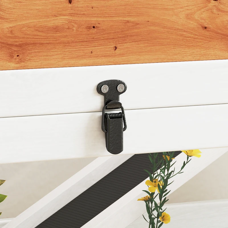 PawHut Schildkrötenhaus, 2-Ebenen-Gehege, Lampenhalter, Kleintierkäfig, Orange