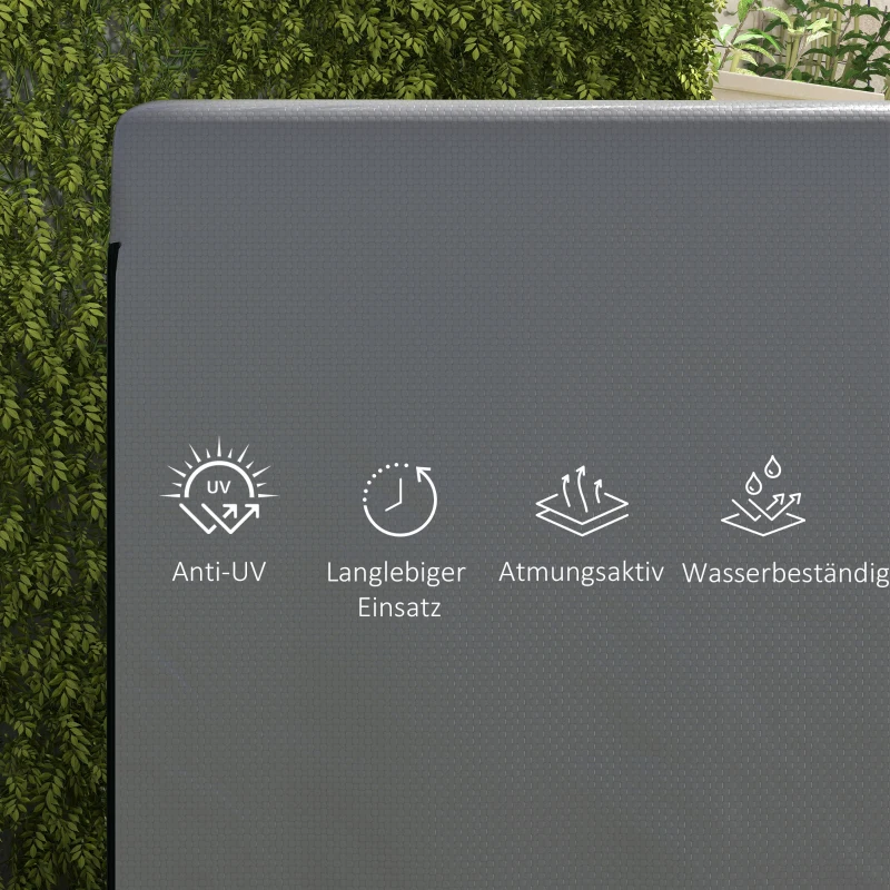 Outsunny Beschermhoes voor tuinmeubelen, afdekhoes voor buitenmeubels, 215 cm x 155 cm x 150 cm, Donkergrijs
