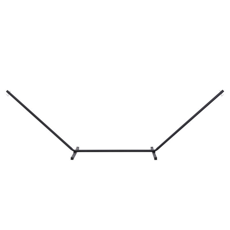 Outsunny Support Pied de hamac Structure Robuste métal époxy Noir dim. 3,60L x 0,92l x 1,12H m