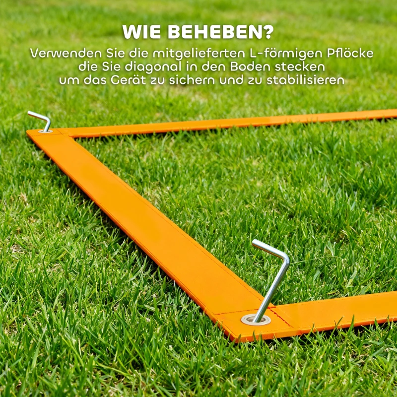 PawHut Hunde-Agiliy-Set Hundeparcours, 1 Reifen, 1 Hürde, 1 Slalom-Set, 352 cm x 66 cm x 69 cm, Blau + Rot