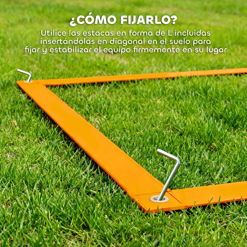 PawHut Juego de Agilidad para Perros de 4 Piezas con Piquetes para Slalom Zona de Reposo Valla y Anillo de Salto Naranja y Azul