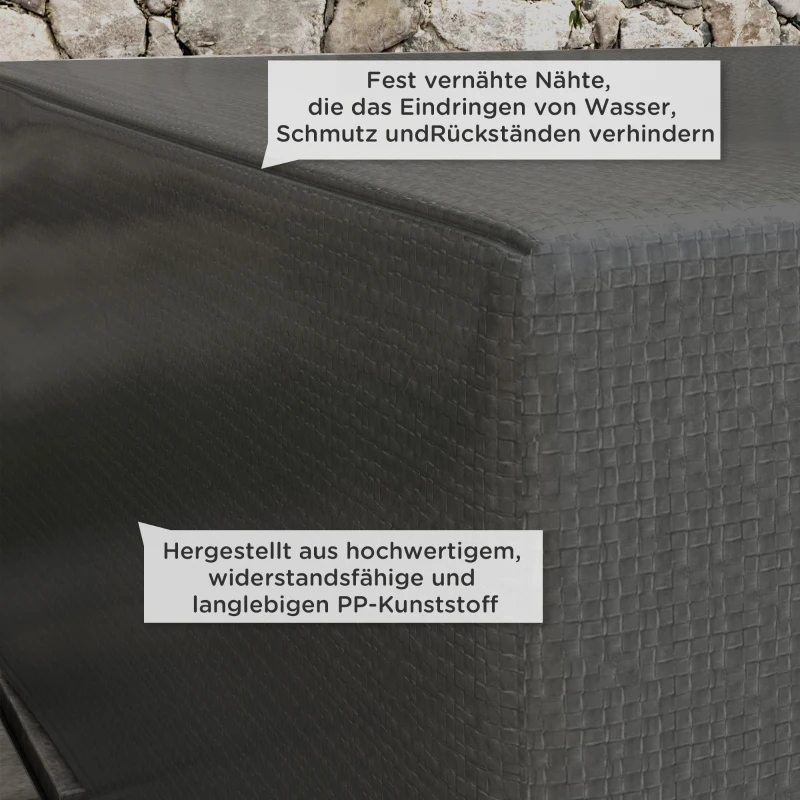 Outsunny Schutzhülle für Gartenmöbel Winterfest Wasserdicht Abdeckung Anti-UV Abdeckplane 235 x 190 x 90cm Grau