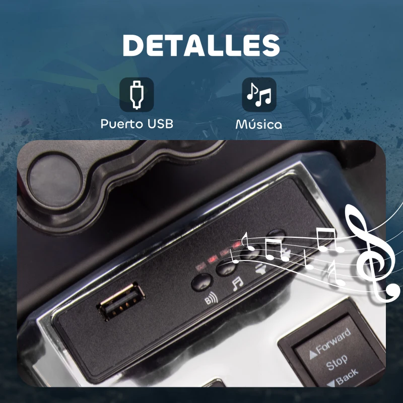 AIYAPLAY Quad Eléctrico para Niños 12V con 2 Motores Velocidad hasta 5 km/h 3 Ruedas Suspensión Verde