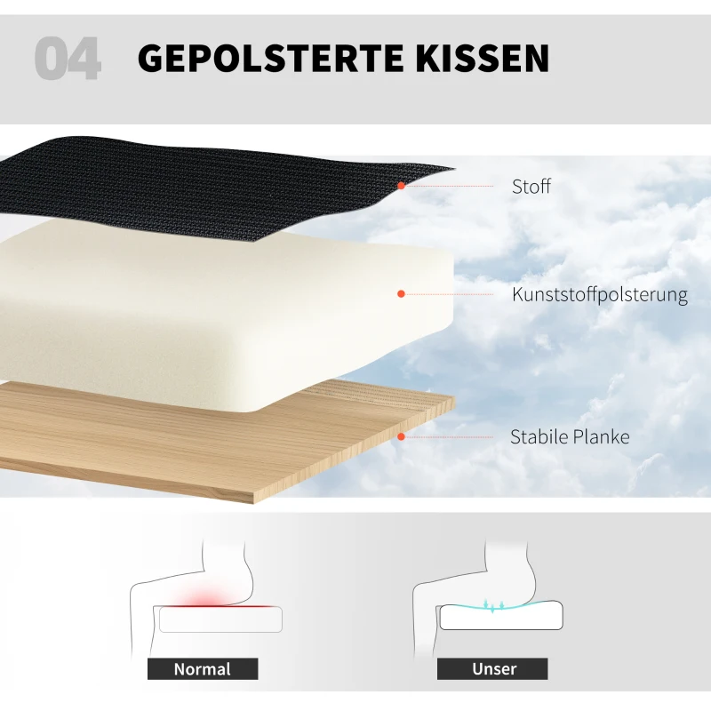 HOMCOM Zeichenstuhl mit Lendenstütze, höhenverstellbar, drehbar, für Homeoffice, Studio, Kunstprojekte, Schwarz