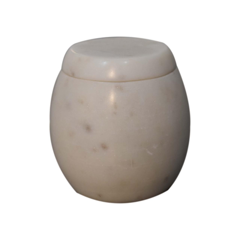 5-Piece Marble Bathroom Accessories Set with Sustainable Durable Design, Hand-Finished Set with Solid Mango Wood, 10L x 10W x 14H cm, White