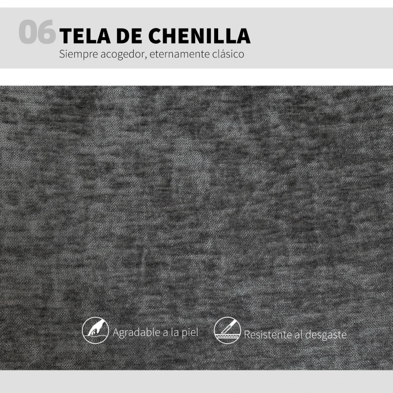 HOMCOM Silla de Oficina con Asiento Ancho sin Reposabrazos Ruedas Altura Ajustable Giratoria Función Basculante Gris