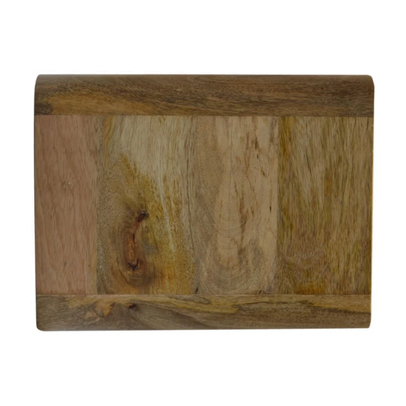 Solid Mango Wood Floating Bedside Unit with Smooth-Glide Drawers, Oak-ish Finish, Wall-Mounted Storage for Bedroom, 32L x 45W x 25H cm, Brown