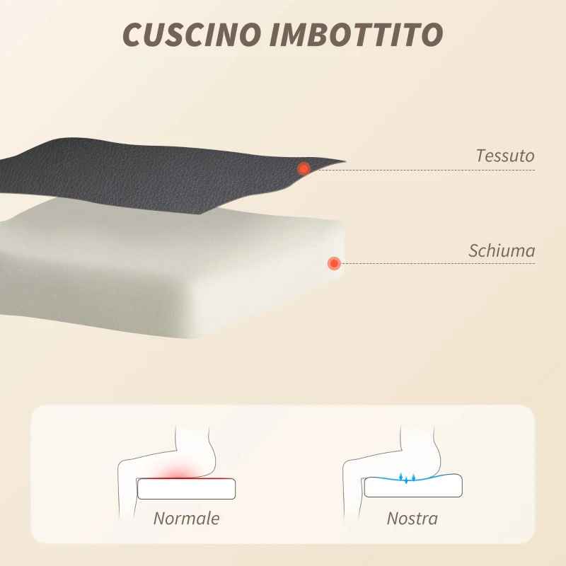 HOMCOM Poltrona da Ufficio Massaggiante a 4 Punti con Riscaldamento e Braccioli Ribaltabili, Nero