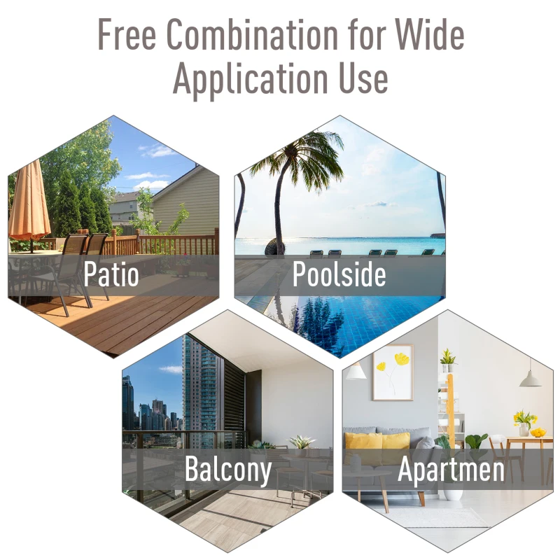 Outsunny Set of 2 Folding Garden Chairs - Metal Frame Outdoor Patio Park Dining Seats with Breathable Mesh Seat, Black