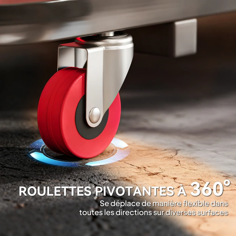 HOMCOM Planche à roulettes de montage 2 en 1 chariot de visite mécanicien pliable en Z charge 150kg 101,5 x 40 x 13,5 cm rogue