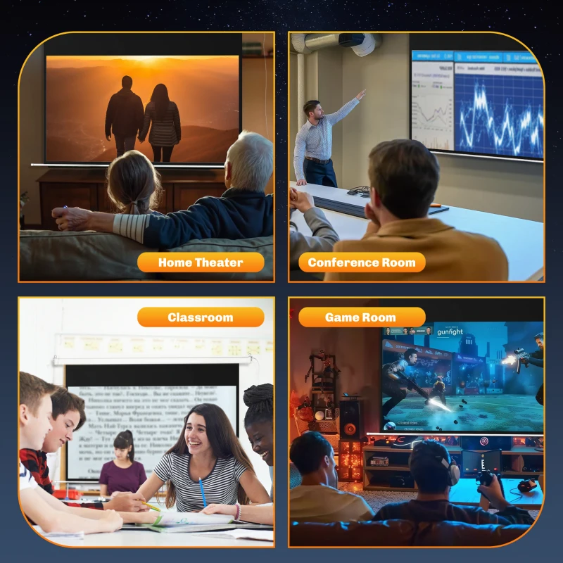 HOMCOM Pantalla para Proyector 213.36 cm con Control Remoto, en PVC y Metal, 212x8x150 cm, Blanco