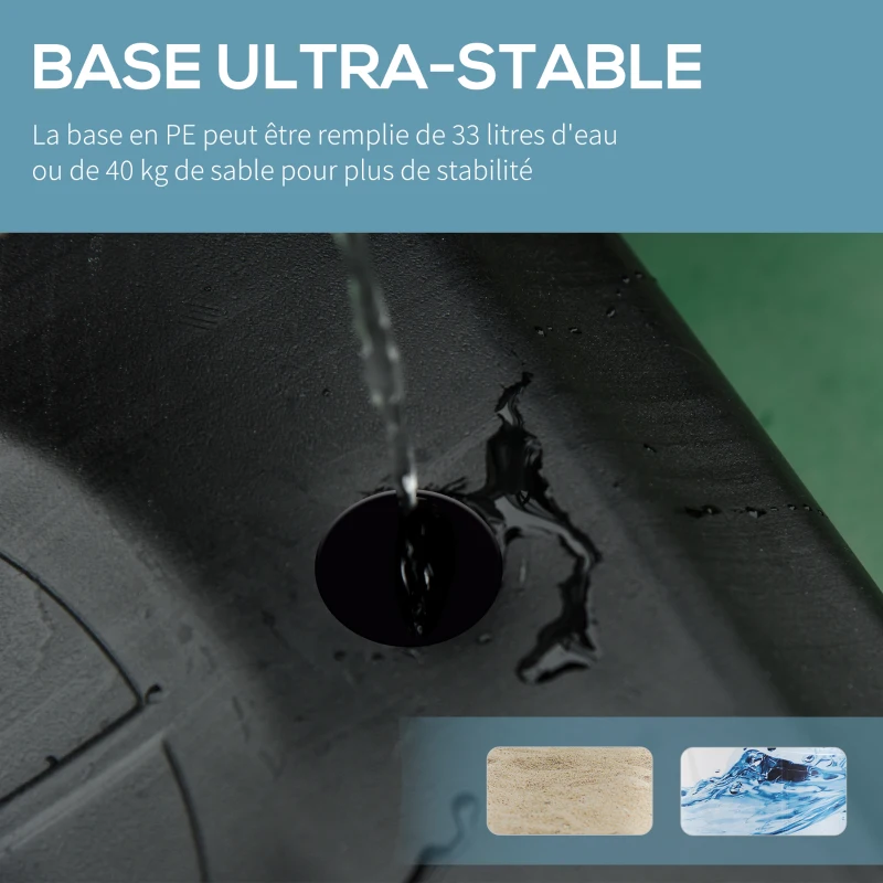 HOMCOM Panier de basket extérieur hauteur réglable 160–210 cm panier de basket sur pied à roulettes base remplissable noir