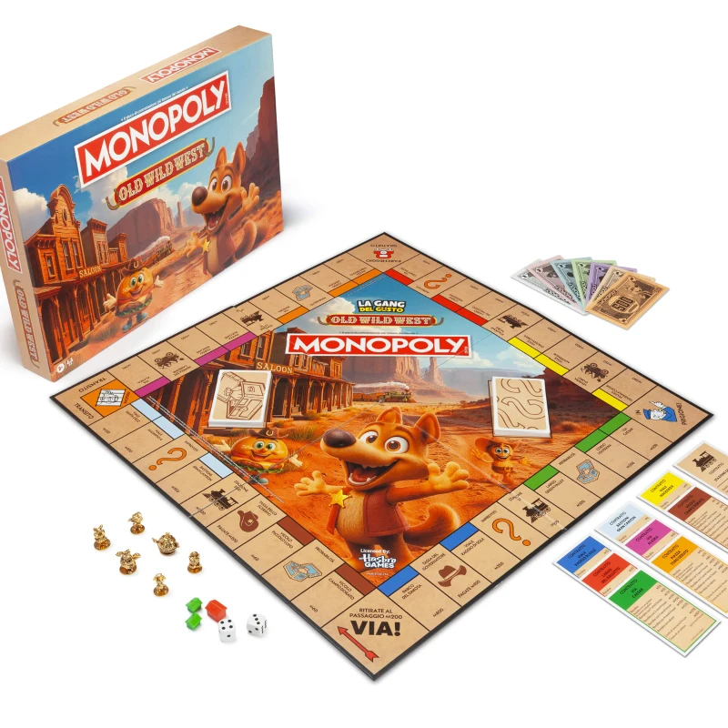 Monopoly Old Wild West, Gioco di Società per 2-6 Persone da 8+ anni, Edizione Italiana