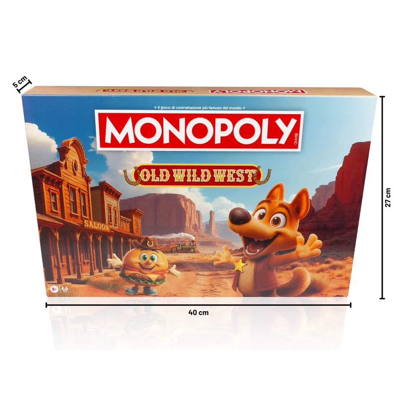 Monopoly Old Wild West, Gioco di Società per 2-6 Persone da 8+ anni, Edizione Italiana