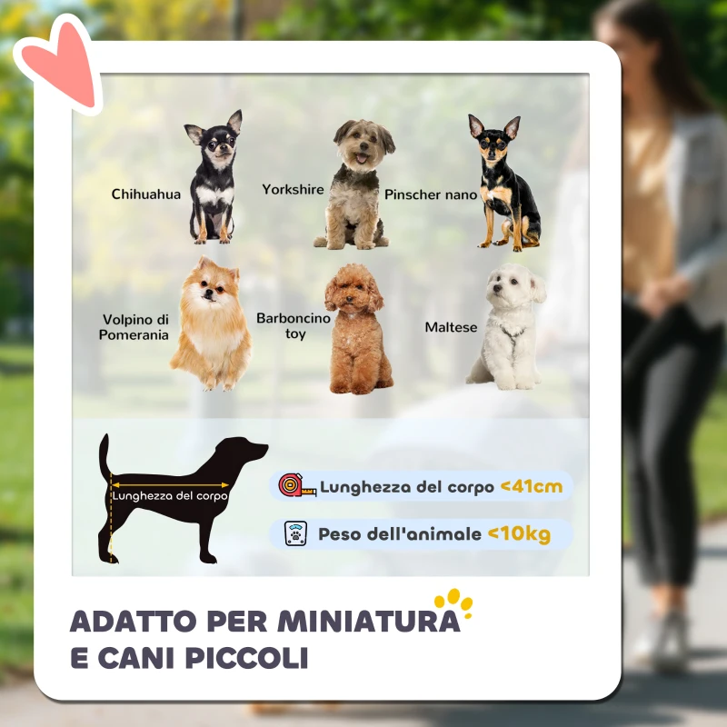 PawHut 2 in 1 Passeggino per Cani Pieghevole a 3 Ruote con Freno, Cestino Portaoggetti e Porta Bottiglia, in Acciaio e Oxford, Grigio e Nero, 109.5x57.5x106.5cm