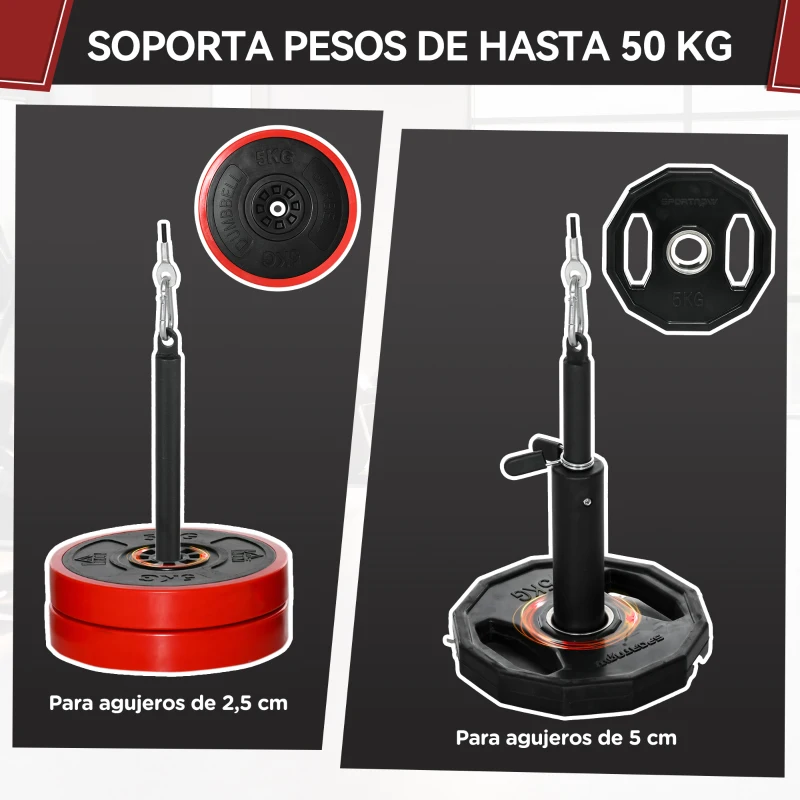 SPORTNOW Sistema de Polea de Cable de Peso para Gimnasio para Tracción LAT Rizo de Bíceps Tríceps Brazo Hombros y Espalda
