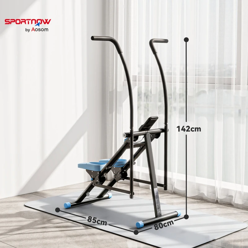SPORTNOW Stair Stepper for Home Gym Exercise, Vertical Climber Machine with LCD Monitor & Adjustable Pedals for Workout