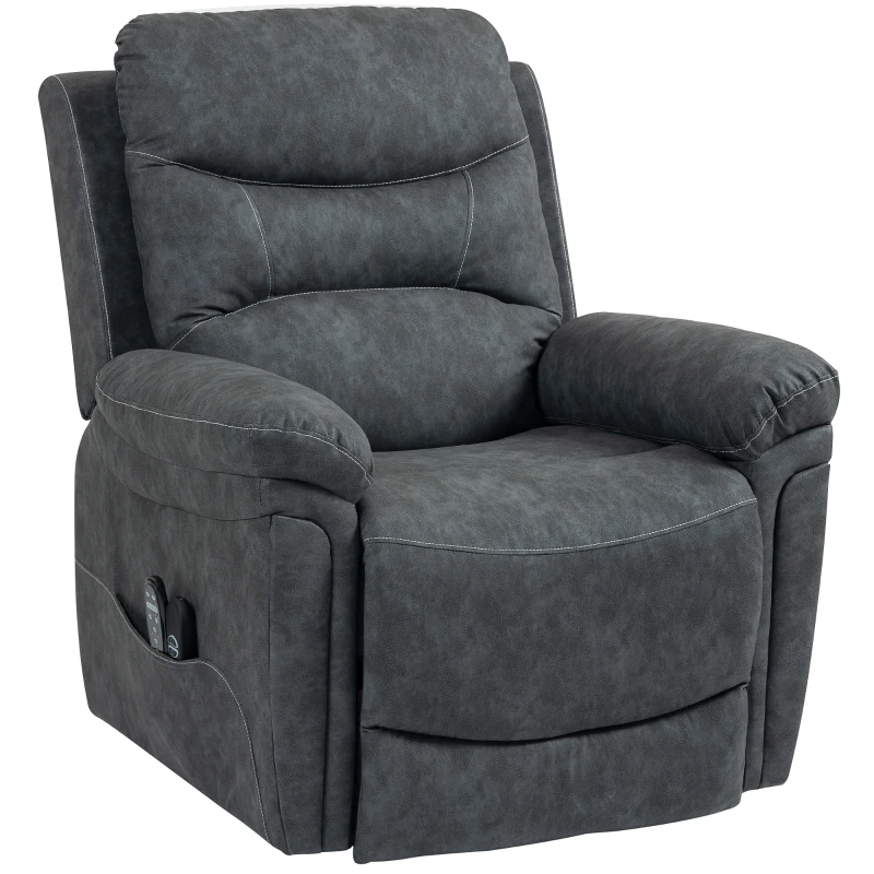 HOMCOM Power Lift Recliner Chair with Vibration Massage, Heat, USB - Grey