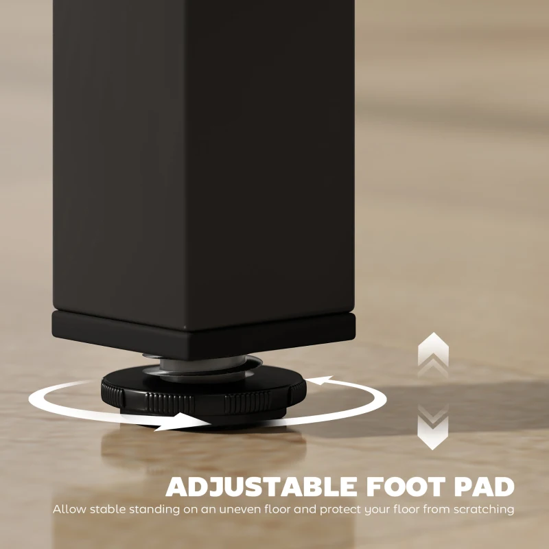 HOMCOM Rectangular Bar Table, Wood Effect Pub Coffee Table for Small Space, Breakfast Dining, Kitchen, Industrial, Rustic Brown