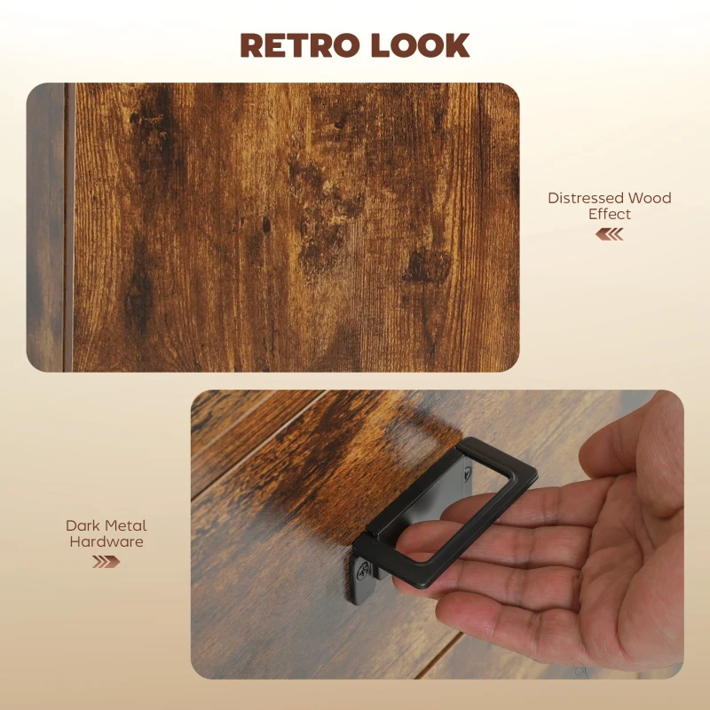 HOMCOM Modern Rustic Brown Sideboard