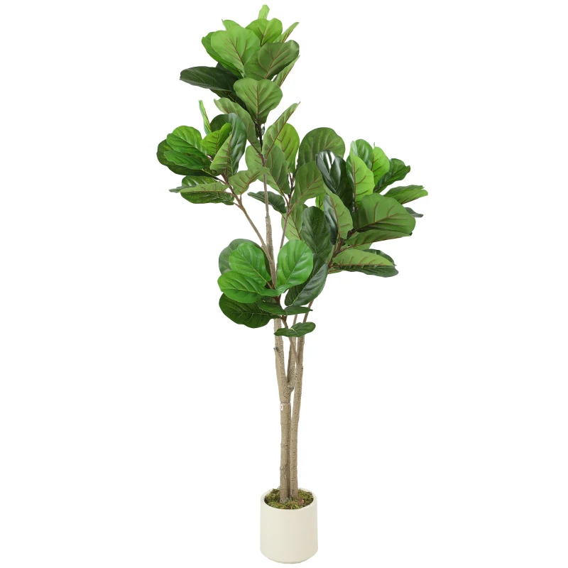 HOMCOM 150cm Artificial Ficus Tree - Green
