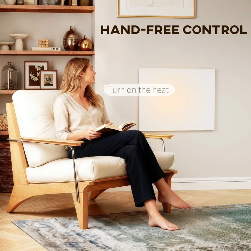 HOMCOM Wifi Smart Electric Heater, Far Infrared, Wall Mounted - 170W