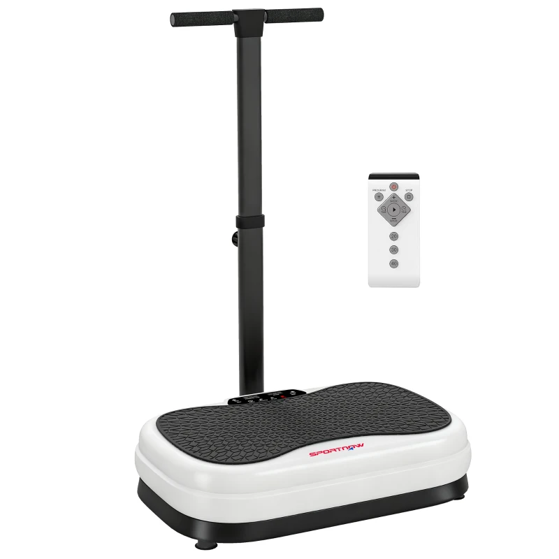 SPORTNOW Vibration Plate, with Adjustable/Removable Handle, Preset Modes, 50 Speeds